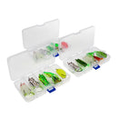 6 Pcs Topwater Frog Lure Kit Set Lots for Bass Snakehead Freshwater Saltwater Soft Bait Crankbait
