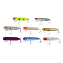8 Pieces 3.7" 18g Topwater Popper Pencil Baits Floating Fishing Lures Crankbaits with Barbed Hooks Fishing Gear