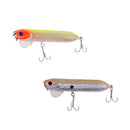 8 Pieces 3.7" 18g Topwater Popper Pencil Baits Floating Fishing Lures Crankbaits with Barbed Hooks Fishing Gear