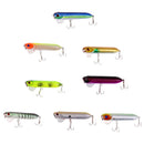 8 Pieces 3.7" 18g Topwater Popper Pencil Baits Floating Fishing Lures Crankbaits with Barbed Hooks Fishing Gear