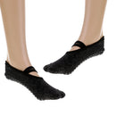 Cotton Socks Non Slip Low Cut Yoga Socks Barre Socks for Yoga Pilates Black