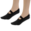 Cotton Socks Non Slip Low Cut Yoga Socks Barre Socks for Yoga Pilates Black