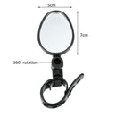 1 Piece Mini Oval Cycling Bicycle Handlebar Flexible Safety Rear View Rearview Mirrors