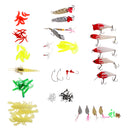 1 Set Fishing Tool Kit Tackle Box Spinners Spoons Lure Baits Hooks Accessory