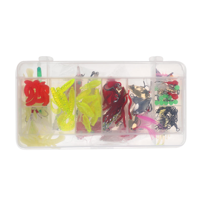 1 Set Fishing Tool Kit Tackle Box Spinners Spoons Lure Baits Hooks Accessory