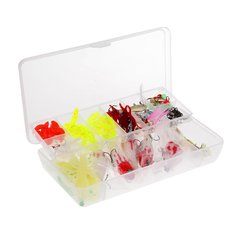 1 Set Fishing Tool Kit Tackle Box Spinners Spoons Lure Baits Hooks Accessory