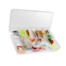 128x Fishing Lures Hooks Baits Swivels Tackle Box Full Storage Case Tool Set
