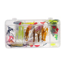 128x Fishing Lures Hooks Baits Swivels Tackle Box Full Storage Case Tool Set