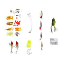 128x Fishing Lures Hooks Baits Swivels Tackle Box Full Storage Case Tool Set