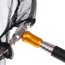 Stainless Steel 5.58ft Telescope Extending Pole Handle Fishing Brail Landing Net Tackle Folding Carp Fishing Net