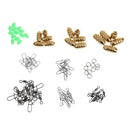 Carp Fishing Terminal Tackle 85pcs Hooks Swivels Beads Clips with Tackle Box