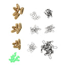 Carp Fishing Terminal Tackle 85pcs Hooks Swivels Beads Clips with Tackle Box