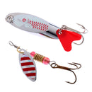 Fishing Lure Set Kit Spoon Lures Lot 35 Spinner Bait Pike Salmon Bass Tackle