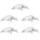 5pcs Unpainted Hard Fishing Lures Blank Crankbaits DIY Fishing Body 4.7cm