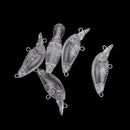 5pcs Unpainted Hard Fishing Lures Blank Crankbaits DIY Fishing Body 4.7cm