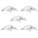 5pcs Unpainted Hard Fishing Lures Blank Crankbaits DIY Fishing Body 4.7cm