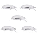 5pcs Unpainted Hard Fishing Lures Blank Crankbaits DIY Fishing Body 6cm