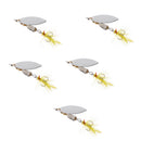 5 Pieces Paillette Spoon Lures Bass Lures Sequins Treble Hooks Spinner Baits