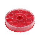 Mini Plastic Storage Box Organizer 7 Compartments for Beads Buttons Red