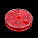 Mini Plastic Storage Box Organizer 7 Compartments for Beads Buttons Red