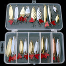Fishing Spoon Lures Lot 21 Spinner Bait Pike Salmon Bass Sea Trout Crankbait