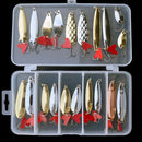 Fishing Spoon Lures Lot 21 Spinner Bait Pike Salmon Bass Sea Trout Crankbait