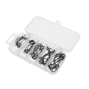 Carbon Steel Fishing Jig Hooks Worm Hooks Set Shank Hooks Bass Barbed Hooks