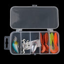 Mixed Fishing Lures Kit Jig Head Hooks Sequin Baits Curly Tail Lures Set