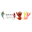 Mixed Fishing Lures Kit Jig Head Hooks Sequin Baits Curly Tail Lures Set