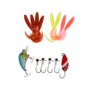 Mixed Fishing Lures Kit Jig Head Hooks Sequin Baits Curly Tail Lures Set