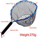 Fishing Landing Net Carp Trout Catch Rubber Fishing Net with Safety Clip