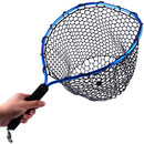 Fishing Landing Net Carp Trout Catch Rubber Fishing Net with Safety Clip