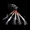 5 Pieces/Pack New Sabiki Soft Fishing Lure Rigs Bait Jigs Lure Soft Lure Worn String Crystal 3/0