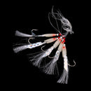 5 Pieces/Pack New Sabiki Soft Fishing Lure Rigs Bait Jigs Lure Soft Lure Worn String Crystal 3/0