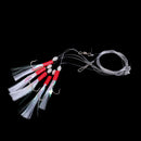 5 Pieces/Pack New Sabiki Soft Fishing Lure Rigs Bait Jigs Lure Soft Lure Worn String Crystal 4/0