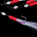 5 Pieces/Pack New Sabiki Soft Fishing Lure Rigs Bait Jigs Lure Soft Lure Worn String Crystal 4/0