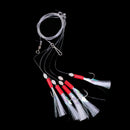 5 Pieces/Pack New Sabiki Soft Fishing Lure Rigs Bait Jigs Lure Soft Lure Worn String Crystal 4/0