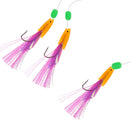 3 Pieces Artificial Lure Rigs / Lures - Sea Fishing Tackle - Cod Flatties Bass Mackerel Rig