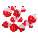 Lot 12 Pieces Fishing Floats Snap on Float Bobbers Hard ABS Plastic Push Button Fishing Round Buoy Float Bobber