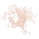 120Pcs/box Soft Fishing Lures Maggots Grubs White Worms Smell Baits Vivid