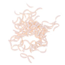 120Pcs/box Soft Fishing Lures Maggots Grubs White Worms Smell Baits Vivid