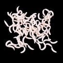 120Pcs/box Soft Fishing Lures Maggots Grubs White Worms Smell Baits Vivid