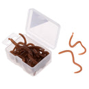 20Pcs/box Artificial 9cm Earthworm Clam Worms Soft Baits Smell Fishing Lures