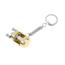 Aluminum Alloy Key Ring Fishing Reel Key Chain Pendant Cute Trolling Reel Model Keychain