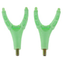 2Pcs Fishing Rod Holder Luminous Green Rod Pod Rest Gripper Stand 8mm Thread