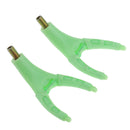 2Pcs Fishing Rod Holder Luminous Green Rod Pod Rest Gripper Stand 8mm Thread