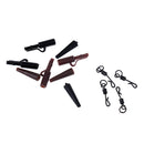 12Pcs Carp Fishing Tackle Quick Change Swivels Rig Tube Hook Lures Connector