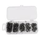 210Pcs/Box Fishing Swivels with Snaps Rolling Swivel Connector Hooked Snaps