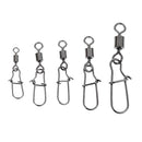 95Pcs/Box Rolling Swivels with Snaps Hooks Lures Connector Fishing Swivels