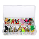 106Pcs/lot Fishing Lures Kit Mixed Soft & Hard Lures Spoon Baits Accessories